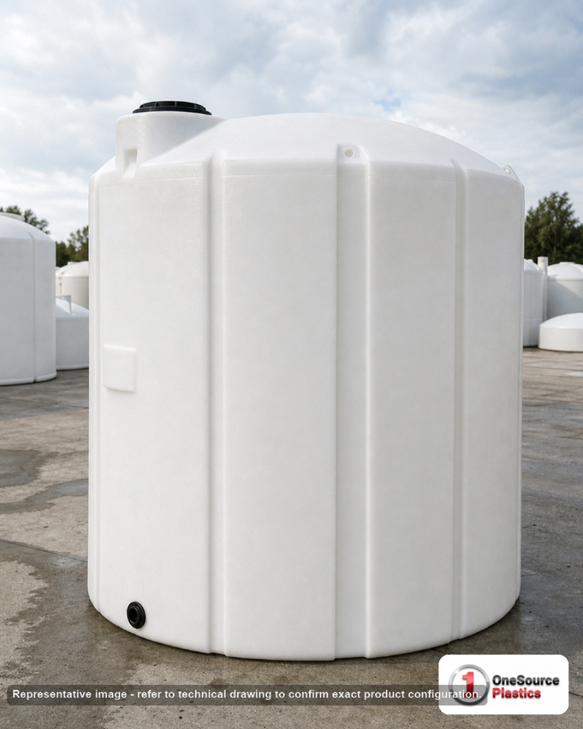 3450 Gallon Vertical Liquid Storage Tank. Manufacturer part number N-44668.