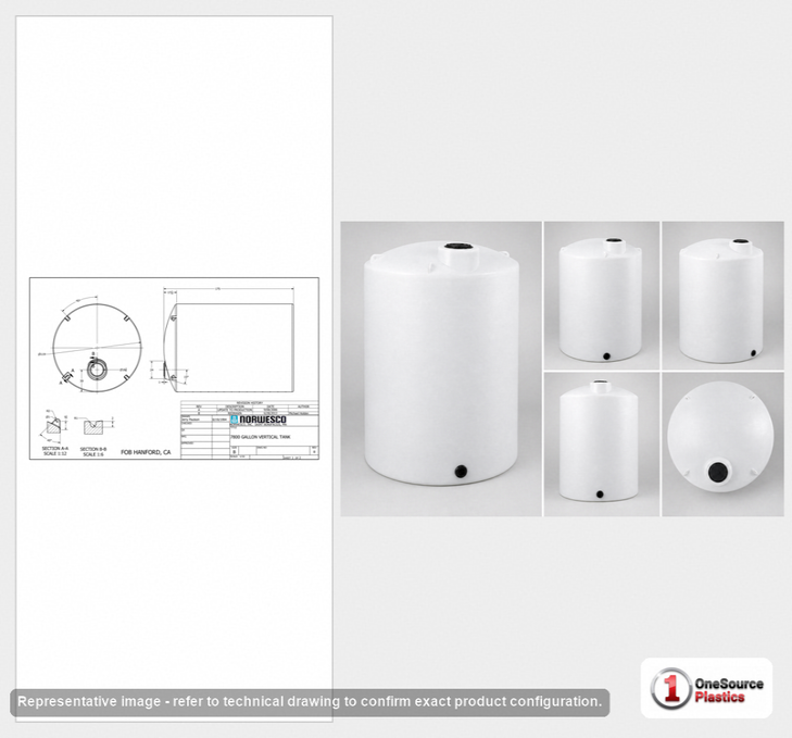 7800 Gallon Vertical Liquid Storage Tank