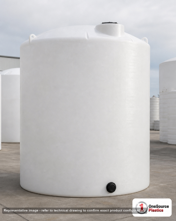 20000 Gallon Vertical Liquid Storage Tank. . Manufacturer part number N-43825. Sold by OneSource Plastics (https://www.onesourceplastics.com).