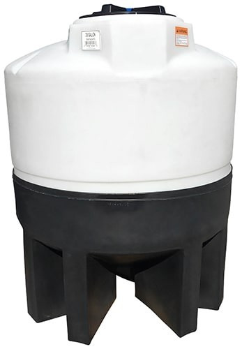 300 Gallon 30 Degree Cone Bottom Tank with Poly Stand