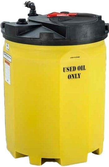 Snyder Industries 275 Gallon Plastic Vertical Double Wall Waste Oil Tank in Yellow