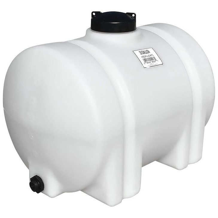 Norwesco 35 Gallon Horizontal Leg Tank in White