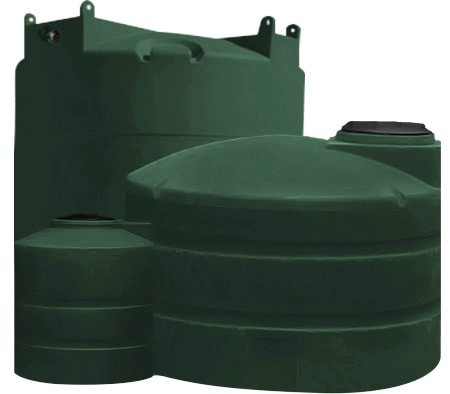 Snyder Industries 3500 Gallon Plastic Vertical Water Storage Tank in Green