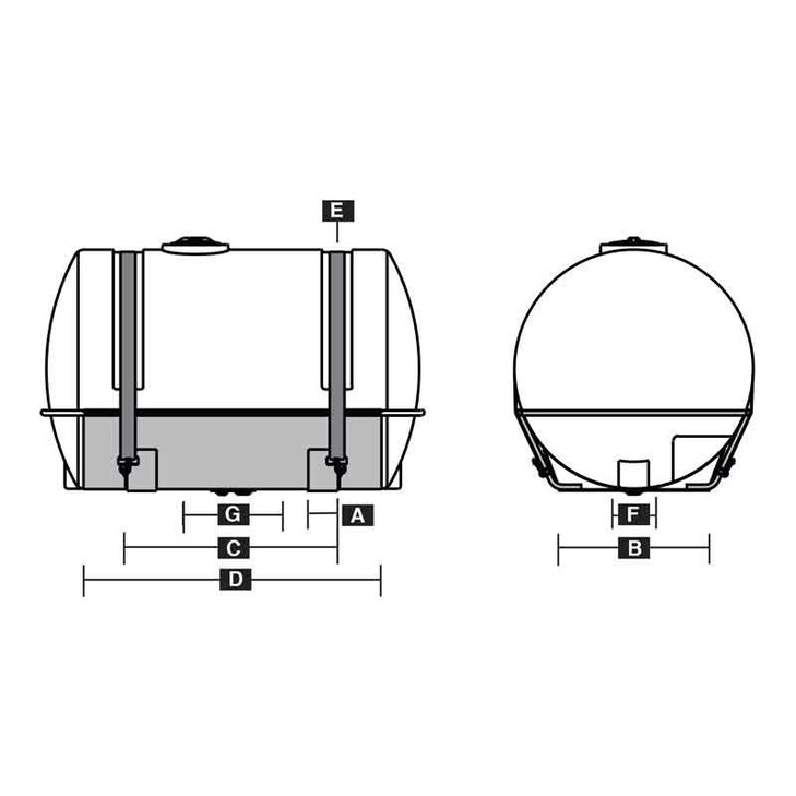 Snyder Industries 400 Gallon Plastic Vertical Water Storage Tank in Black
