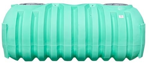 Norwesco 1000 Gallon Plastic Preplumbed Two Compartment Septic Tank with Low Profile Design