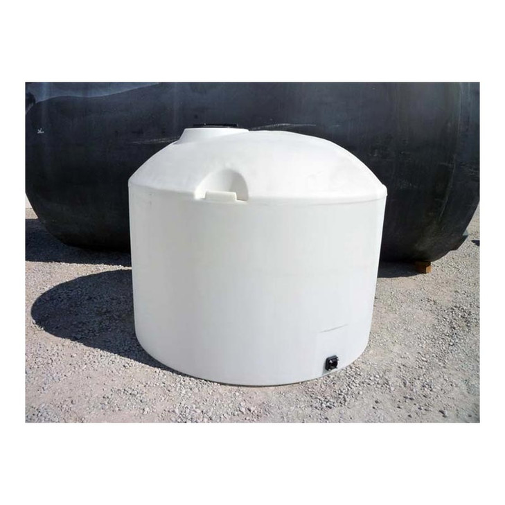 LOCKED - Snyder Industries 1500 Gallon HDPE Vertical Chemical Storage Tank in White