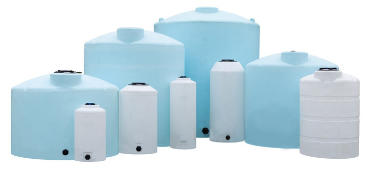 Norwesco 1550 Gallon Vertical Liquid Storage Tank in Blue
