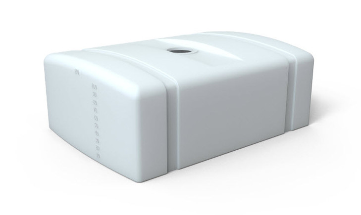 Norwesco 200 Gallon Plastic Portable Flat Bottom Utility Tank in White