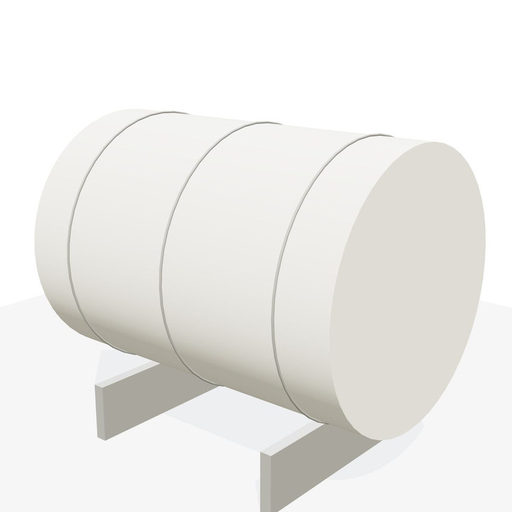 Norwesco 2650 Gallon Elliptical Leg Tank in White with Baffles
