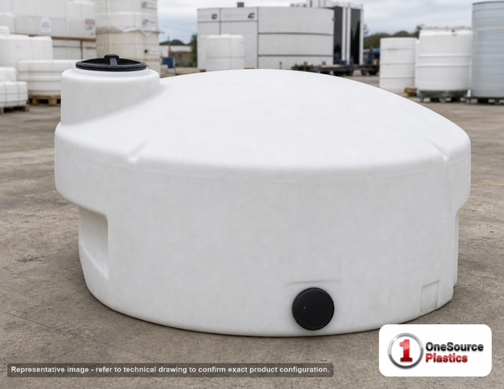 Norwesco 425 Gallon Pick Up Truck Water Storage Tank. 425 gallon capacity; Polyethylene; White; 39" H x 65" W x 65" L