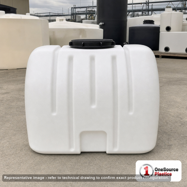 Norwesco 50 Gallon Portable Loaf Utility Tank in White. 50 gallon capacity; Polyethylene; White; 23" H x 19" W x 38" L