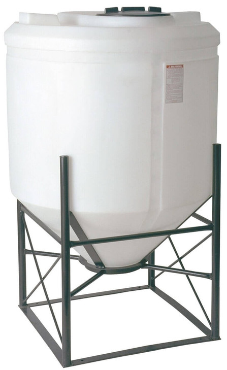 Norwesco 500 Gallon 30 Degree Cone Bottom Tank in White