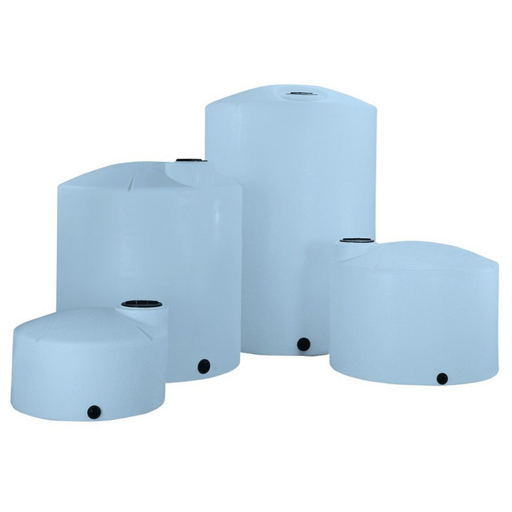 Snyder Industries 2500 Gallon Plastic Vertical Water Storage Tank in Mocha