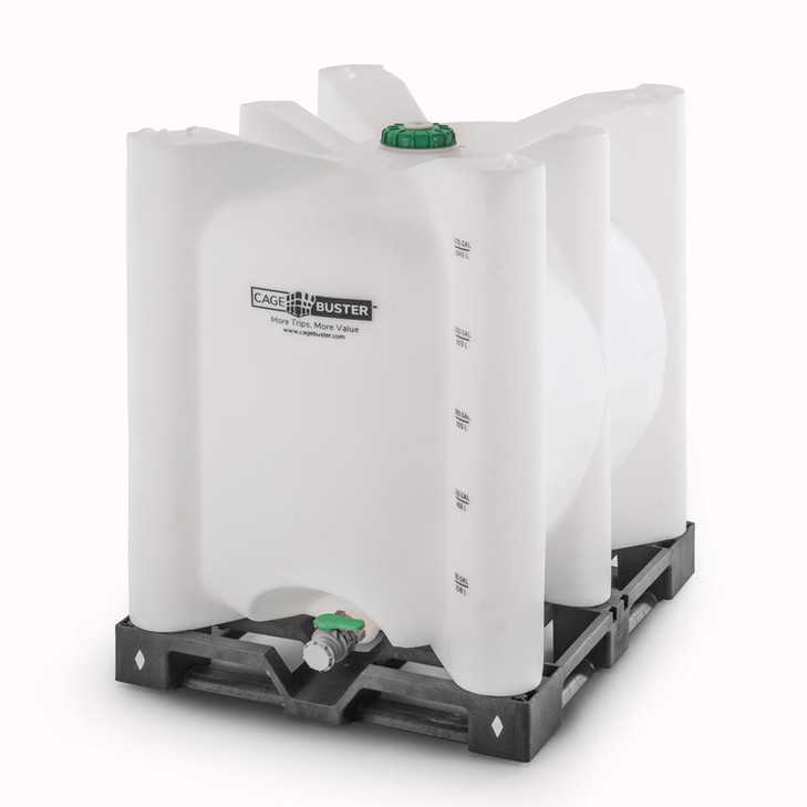 Snyder Industries 275 Gallon HDPE Stackable Cagebuster IBC Tote in White