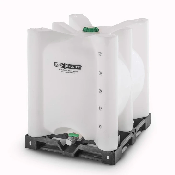 Snyder Industries 275 Gallon HDPE Stackable Cagebuster IBC Tote in White