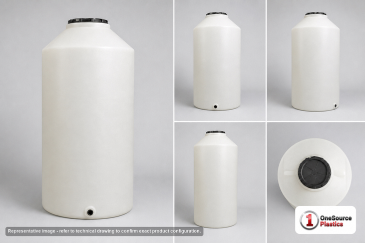 Chem-Tainer 300 Gallon HDPE Vertical Liquid Storage Tank