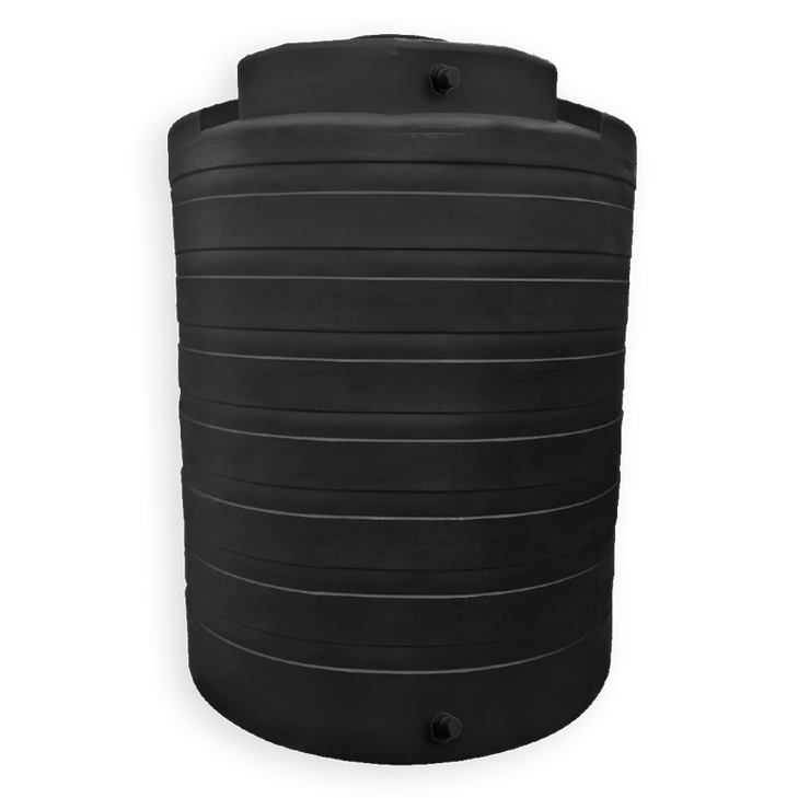 Bushman 4050 Gallon Plastic Vertical Water Storage Tank in Black
