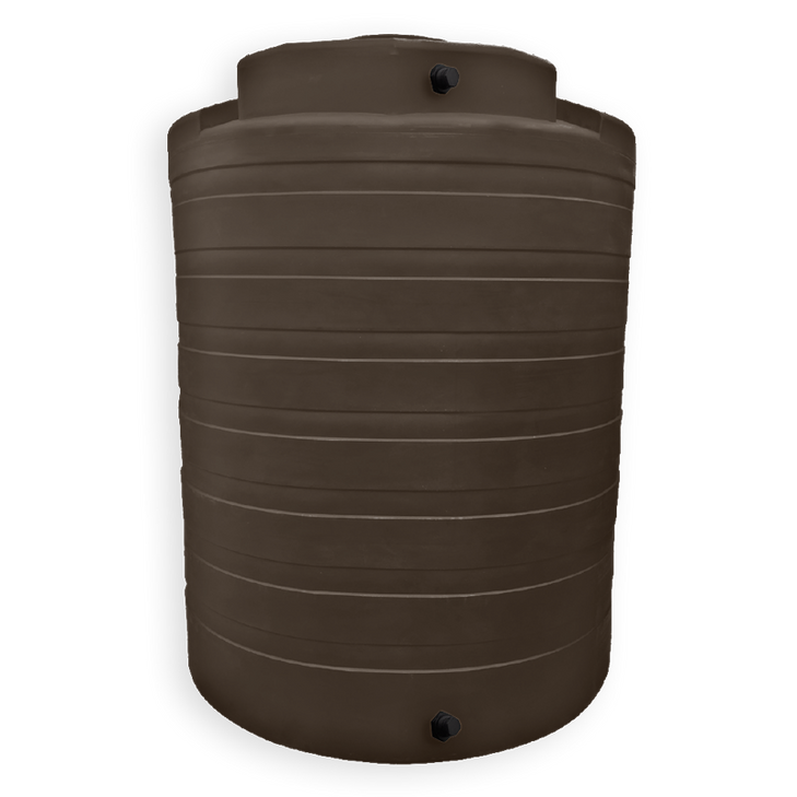 Bushman 4050 Gallon Plastic Vertical Water Storage Tank in Dark Brown
