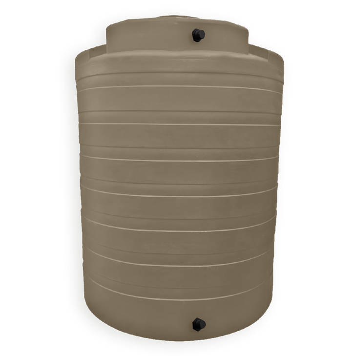 Bushman 4050 Gallon Plastic Vertical Water Storage Tank in Mocha
