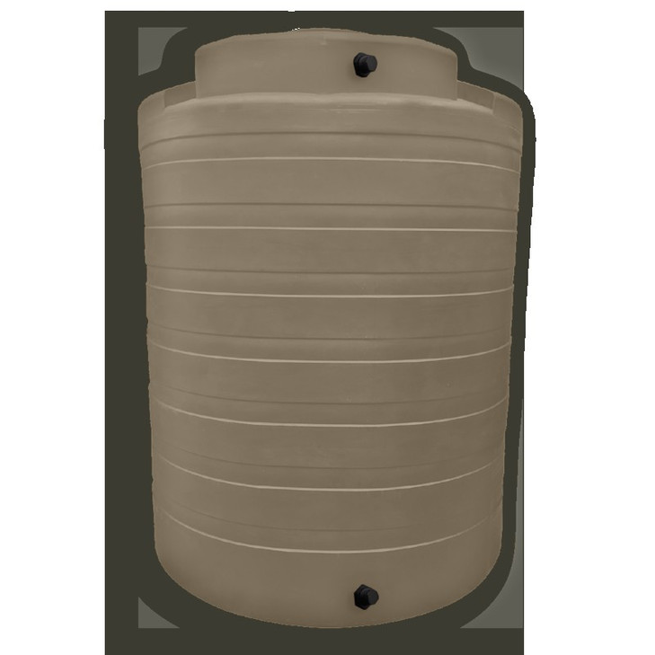 Bushman 4050 Gallon Plastic Vertical Water Storage Tank in Mocha