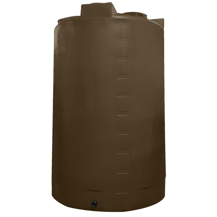 Bushman 5000 Gallon Plastic Vertical Rainwater Harvesting Tank in Dark Brown