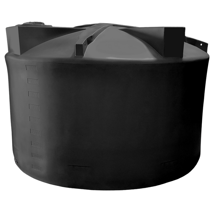 Bushman 5000 Gallon Plastic Vertical Water Storage Tank in Black