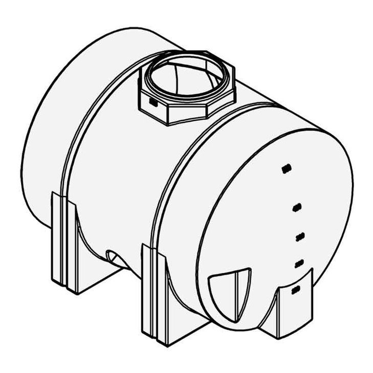 Snyder Industries 525 Gallon Plastic Horizontal Leg Tank