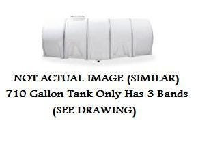 Norwesco 710 Gallon Horizontal Leg Tank with Bottom Drain