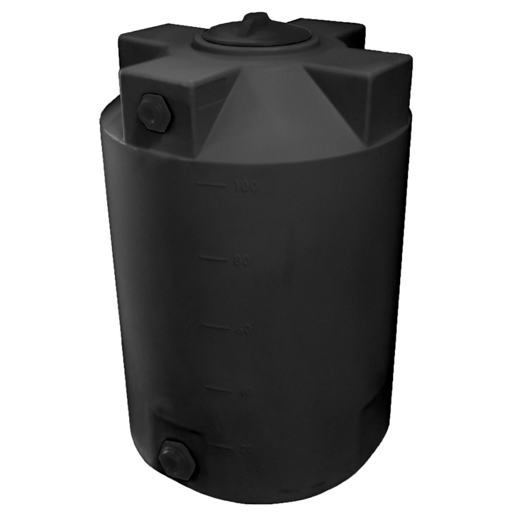 LOCKED - Bushman 100 Gallon Plastic Vertical Liquid Storage Tank in Black
