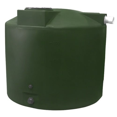 Bushman 1000 Gallon Plastic Vertical Rainwater Harvesting Tank in Green