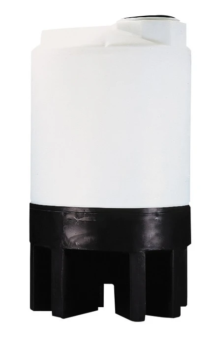 Norwesco 12 Gallon Plastic Cone Bottom Specialty Rinse Tank in White