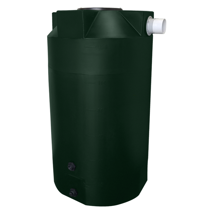 Bushman 125 Gallon Plastic Vertical Rainwater Harvesting Tank in Green