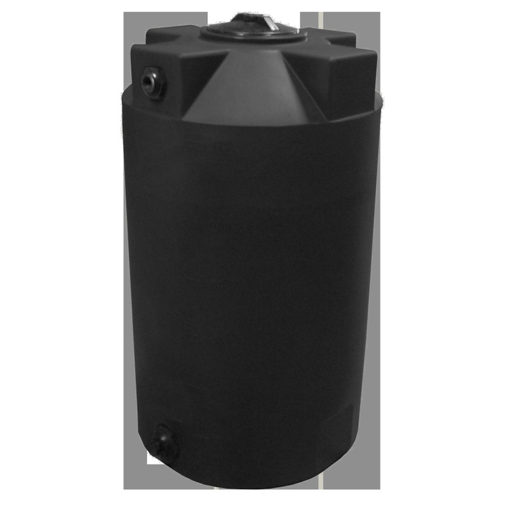 Bushman 125 Gallon Plastic Vertical Water Storage Tank in Black
