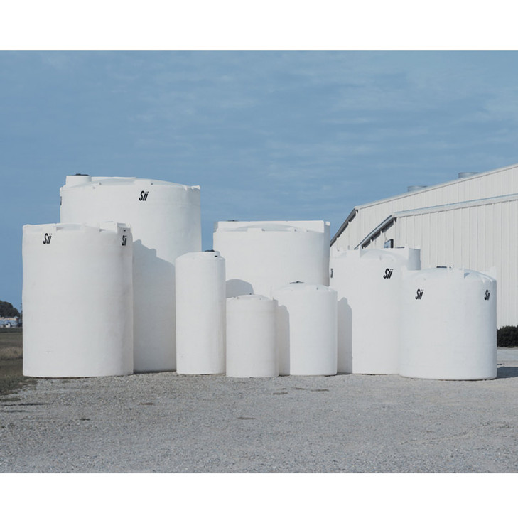 Snyder Industries 12500 Gallon HDLPE Vertical Double Wall Liquid Chemical Storage Tank in White