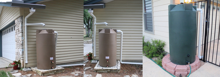 Bushman 150 Gallon Plastic Vertical Emergency Water Storage Tank in Blue