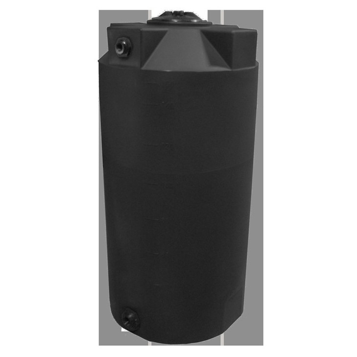 Bushman 150 Gallon Plastic Vertical Liquid Storage Tank in Black