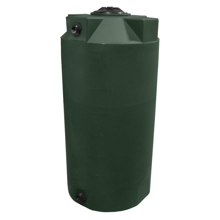 Bushman 150 Gallon Plastic Vertical Water Storage Tank in Green