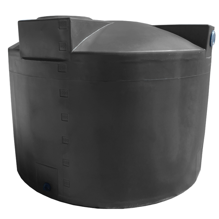 LOCKED - Bushman 1500 Gallon Plastic Vertical Rainwater Harvesting Tank in Black