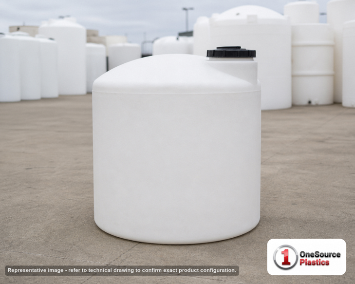 Snyder Industries 190 Gallon HDPE Vertical Liquid Storage Tank. Polyethylene; White; 47" H x 42" W x