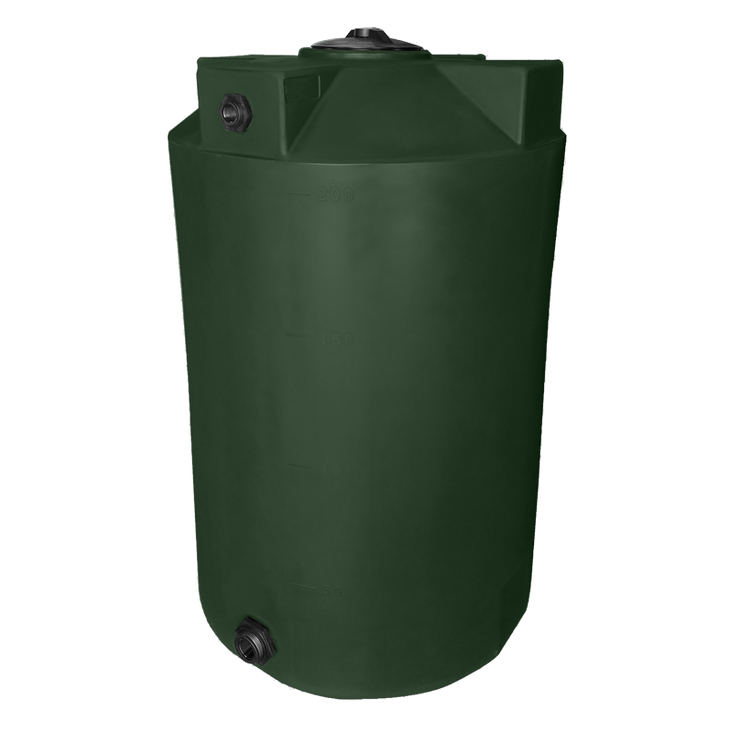 Bushman 200 Gallon Plastic Vertical Water Storage Tank in Dark Green