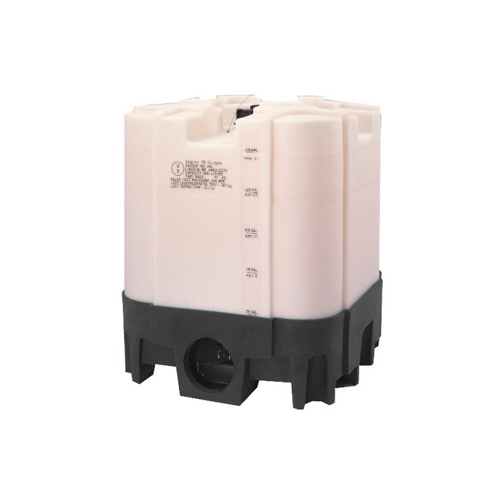 Snyder Industries 220 Gallon HDPE Stackable IBC Tote Tank in Black