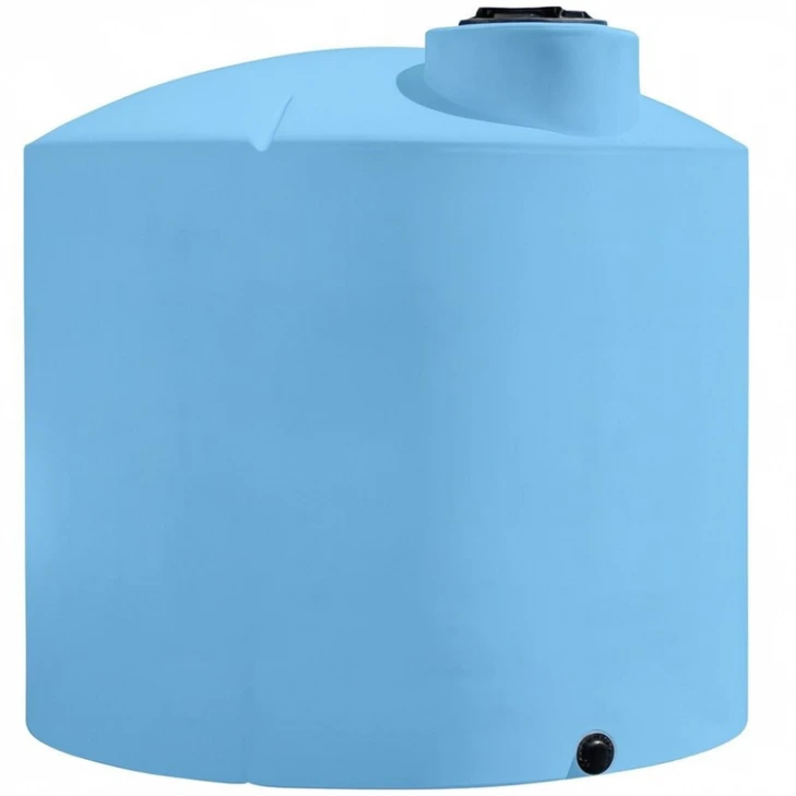 Norwesco 3000 Gallon Vertical Liquid Storage Tank With Fitting in Blue
