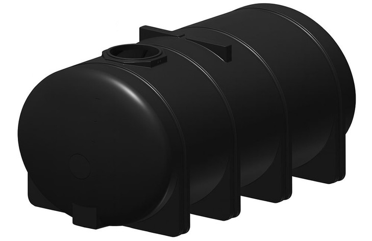 Norwesco 3250 Gallon HDPE Horizontal Leg Tank in Black