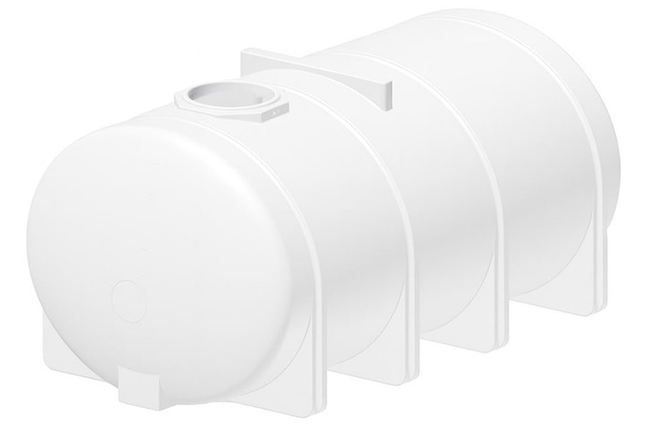 Norwesco 3250 Gallon Plastic Horizontal Elliptical Leg Tank in White
