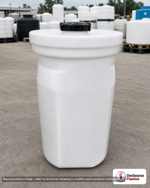 Snyder Industries 35 Gallon HDLPE Double Wall Dual Containment Storage Tank in White. 35 gallon capacity; High Density