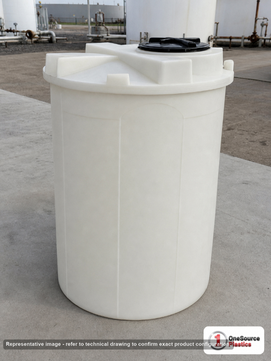 Snyder Industries 405 Gallon HDLPE Vertical Double Wall Liquid Chemical Storage Tank with ASTM Certification. 405 gallon