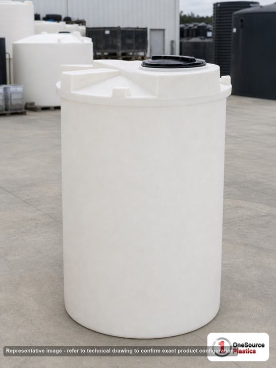 Snyder Industries 405 Gallon HDLPE Vertical Double Wall Storage Tank with Sulfuric Acid Resin. 405 gallon capacity; High