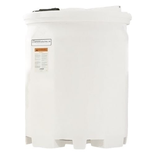 Snyder Industries 500 Gallon Plastic Vertical Double Wall Liquid Chemical Storage Tank in White