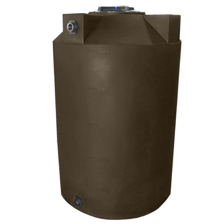 LOCKED - Bushman 500 Gallon Plastic Vertical Water Storage Tank in Dark Brown
