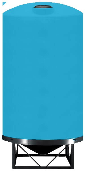 Norwesco 6000 Gallon 15 Degree HDPE Cone Bottom Tank in Blue
